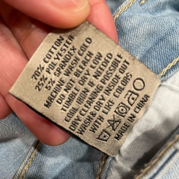 DENIM FISH NET STYLE JEANS - Picture 7 of 8